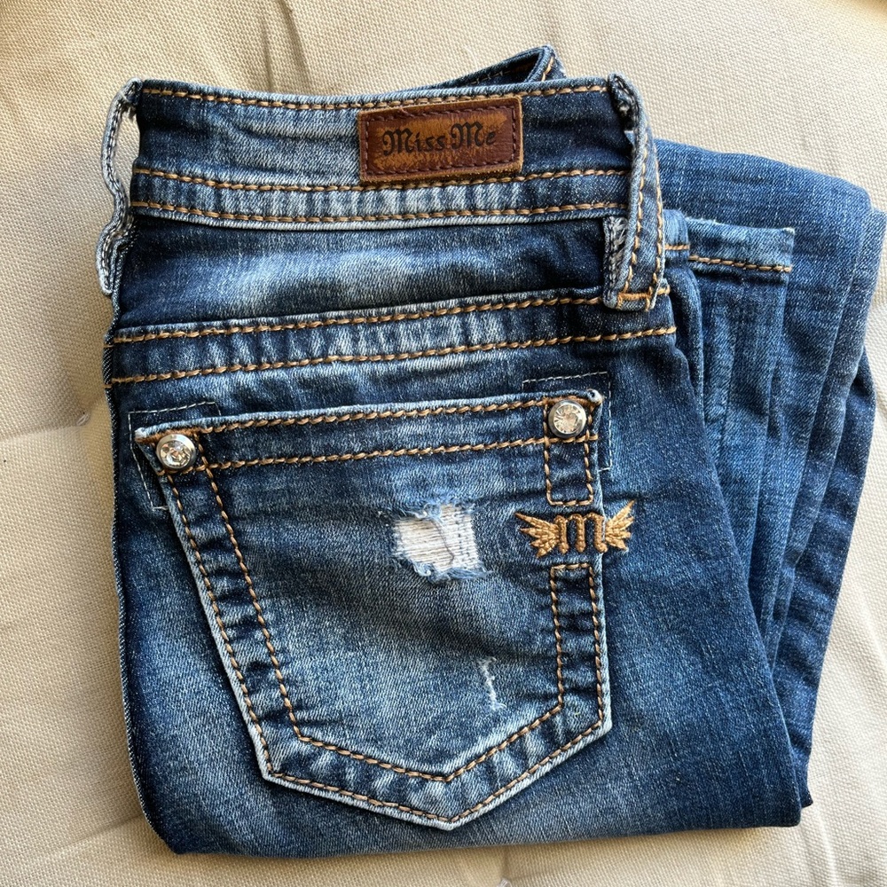 Miss Me Blue Skinny Jeans